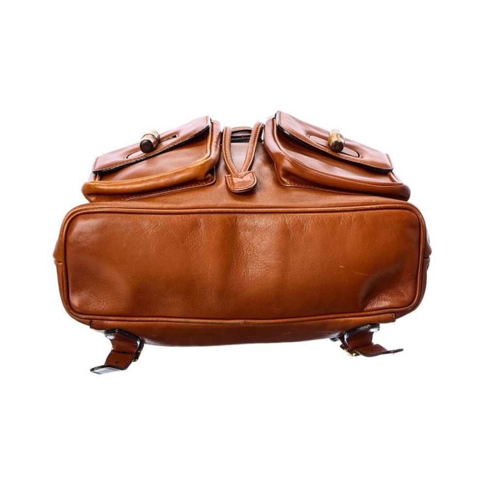 Gucci Brown Lambskin Leather Bamboo Backpack (Authentic Pre-Owned) - Picture 3 of 5